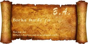 Borka Auróra névjegykártya